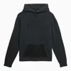 MAISON MARGIELA BLACK WASHED-EFFECT COTTON HOODIE