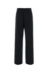 Maison Margiela Black Wool And Polyester Wide-leg Pant In Black