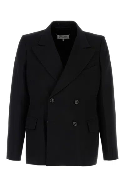 MAISON MARGIELA BLACK WOOL BLAZER
