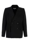 Maison Margiela Men Black Wool Blazer In Black
