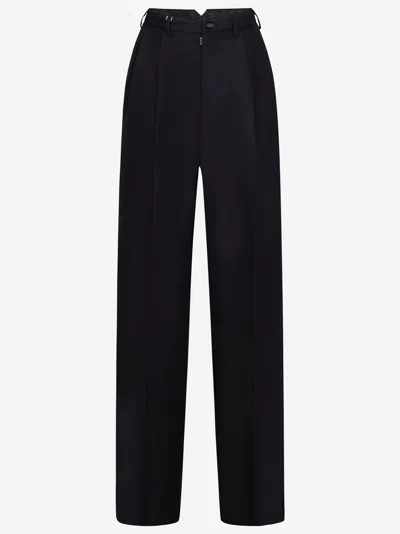 Maison Margiela Black Wool Blend Pant