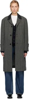 Maison Margiela Black Wool Coat In Black