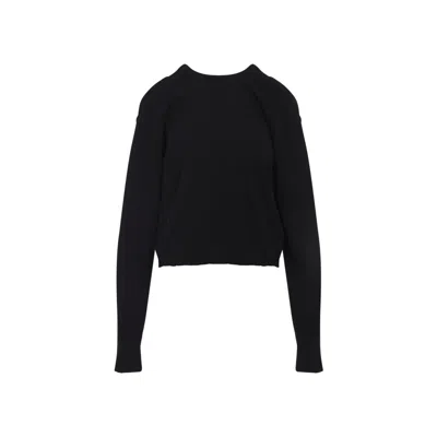 Maison Margiela Black Wool Crewneck Sweater