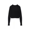 Maison Margiela Black Wool Crewneck Sweater In Black