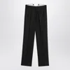 Maison Margiela Black Wool Pleated Trousers Women In Black