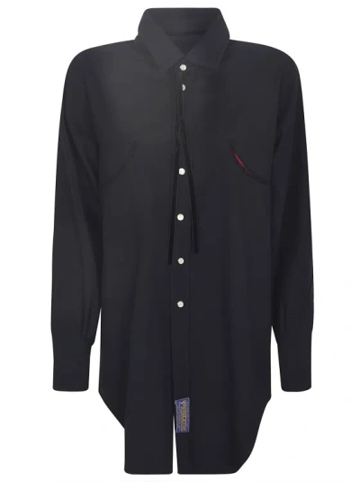 Maison Margiela Pendleton Reversible Wool Shirt In Black