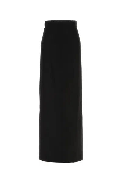 Maison Margiela Black Wool Skirt