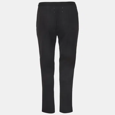 Pre-owned Maison Margiela Black Wool Straight Fit Pants M