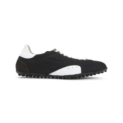 MAISON MARGIELA BLACKWHITE LACE UP SNEAKERS