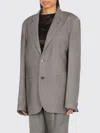 Maison Margiela Mohair Blend Blazer Featuring Pockets In Gray