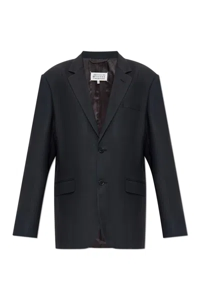 Maison Margiela Black Mohair Blend Oversize Blazer