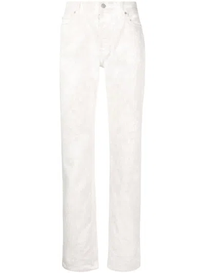 Maison Margiela Slim-fit-jeans Mit Bleach-effekt In White