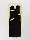 Maison Margiela Block Design Draped Detailing Knee Length Dress