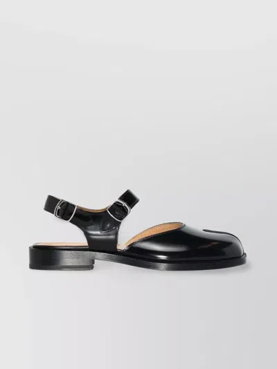 Maison Margiela Block Heel Tabi Toe Sandal In Black