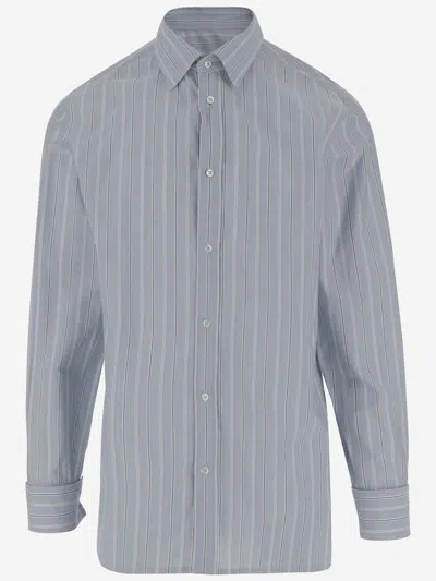 Maison Margiela Cotton Shirt With Striped Pattern In Multi