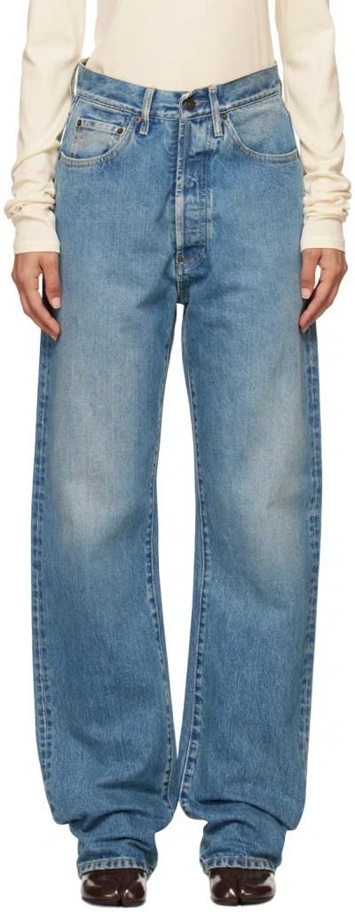 Maison Margiela Blue 14 oz Origin Jeans In 985 Medium Blue