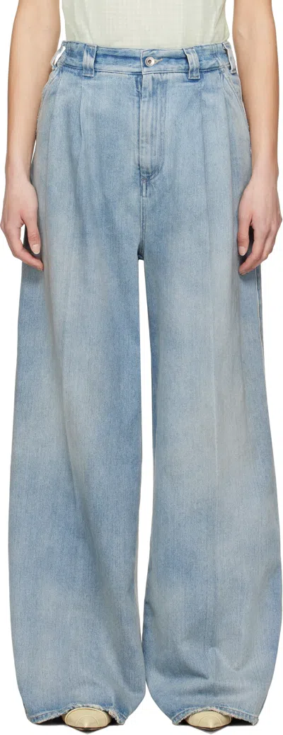 デニム・ジーパン Maison Margiela Jeans With Pleats In Vintage Blue Denim Maison Margiela With Pleats In Vintage Blue Denim | THE LIST