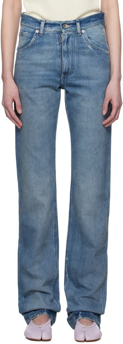Maison Margiela Blue 5 Pockets Jeans In 961 Light Blue