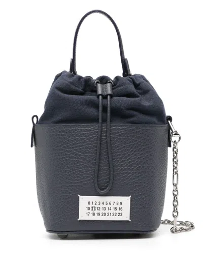 Maison Margiela Blue 5ac Small Bucket Bag In Blue