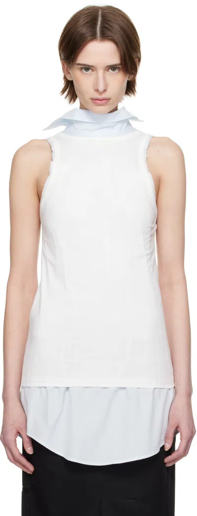 Maison Margiela Multilayer Cotton Top In White
