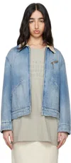 Maison Margiela Women's Denim Jacket In 961 Iight Blue