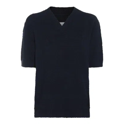 Maison Margiela Textured Knit Top In Black