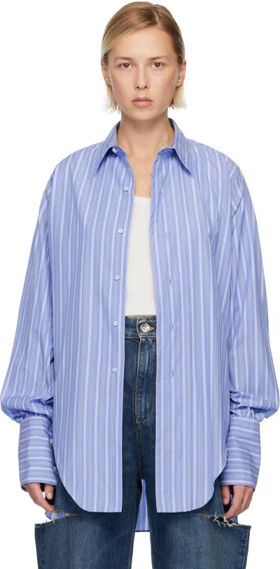 Maison Margiela Blue Cotton Shirt