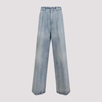 Maison Margiela Blue Cotton Wide-leg Jeans