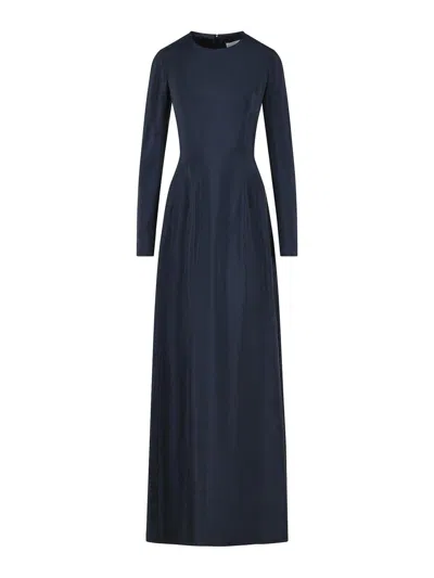 Maison Margiela Blue Cupro Maxi Dress