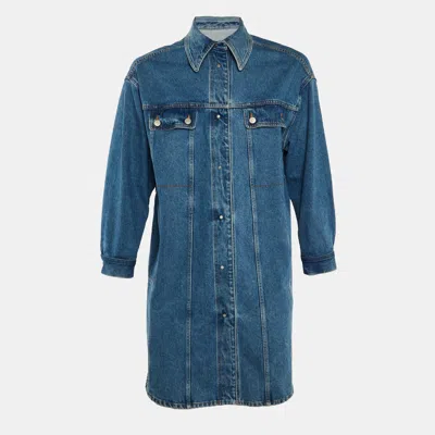 Pre-owned Maison Margiela Blue Denim Reversible Jacket Xxs