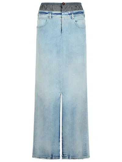 MAISON MARGIELA MAISON MARGIELA BLUE DENIM SKIRT