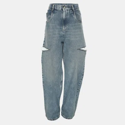 Pre-owned Maison Margiela Blue Denim Wide Leg Jeans L