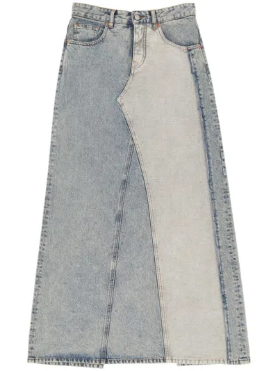 Maison Margiela Blue Destructured Denim Skirt