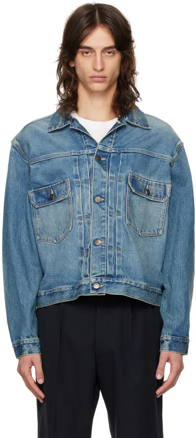 MAISON MARGIELA BLUE FADED DENIM JACKET