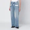 Maison Margiela Blue Jeans With Contrast Pockets In Blue