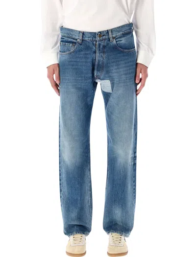 Maison Margiela Straight Fit Jeans Size 32 With Modern Twist In Blue