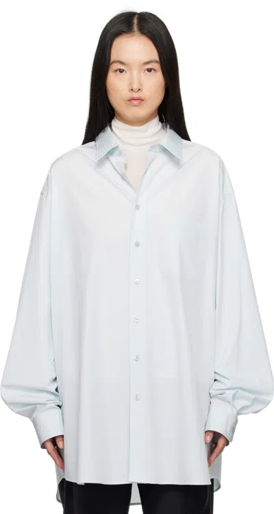 Maison Margiela Blue Oversized Shirt In 500 Light Blue