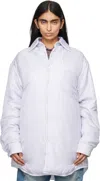 Maison Margiela Blue Padded Stripe Shirt In 001f Blue