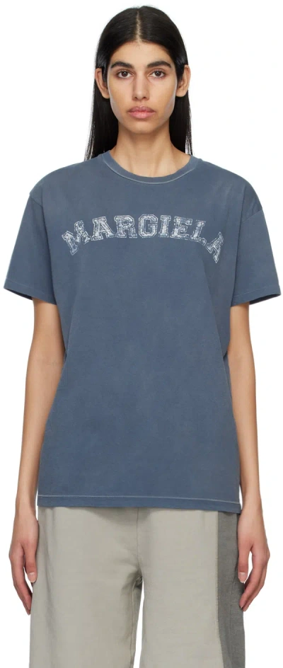 MAISON MARGIELA BLUE PRINTED T-SHIRT