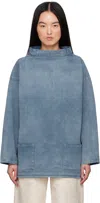 Maison Margiela Blue Raw Edge Blouse In 961 Blue