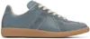 Maison Margiela Replica Contrast-sole Leather Low-top Trainers In T8189 Cloud