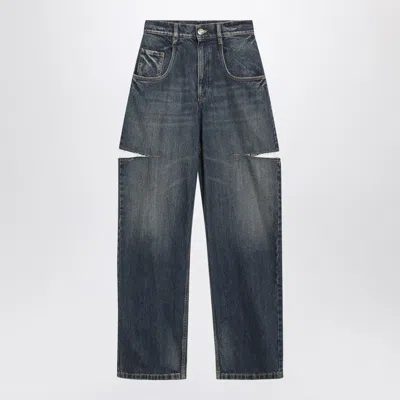 Maison Margiela Black Five-pocket Style Jeans With Rips In Cotton Denim Woman