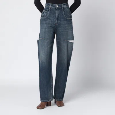 MAISON MARGIELA BLUE RIPPED WASHED JEANS