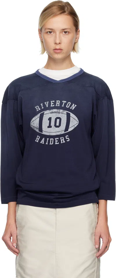 Maison Margiela Blue 'riverton Raiders' T-shirt