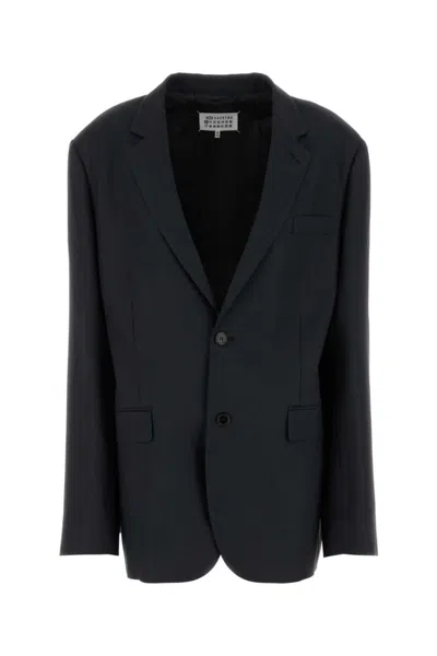 MAISON MARGIELA BLUE SINGLE-BREASTED BLAZER