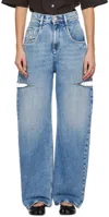 Maison Margiela Straight Jeans Mm In 470 Blue