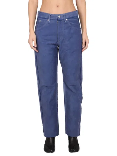 Maison Margiela Blue Straight Mid Rise Jeans