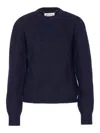 Maison Margiela Nostalgic Boucle Knit Top Woman Blue In Blue