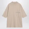 Maison Margiela Blush Beige T-shirt With Graffiti Logo