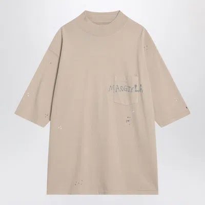MAISON MARGIELA MAISON MARGIELA BLUSH T-SHIRT WITH GRAFFITI LOGO